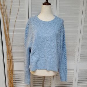 Universal Thread Light Blue Cable Knit Sweater